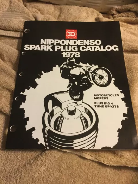 Vtg 1978 Nippon Denso NP Spark Plug Motorcycle Moped Tune Up Kit Chart Catalog