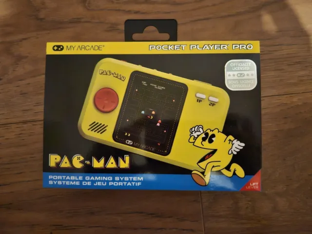 My Arcade DGUNL-4198 PAC-MAN Pocket Player Pro Handheld Used Once Retro Pacman