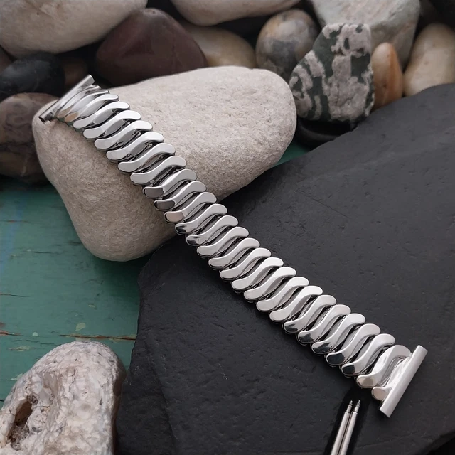 19mm 18mm 16mm 1953 Flex-Let Short Stainless Steel Unused Vintage Watch Band