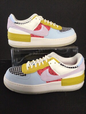 W NIKE AIR Force 1 Shadow âPatchworkâ Sail/Hydrogen Blue W.10.5/M.9 (DM8076-100) $99.00 - PicClick