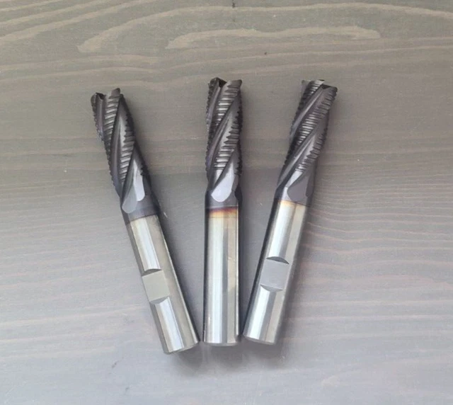 LOT OF 3! 1/2 Diam Solid Carbide Roughing Endmills *See Notes*