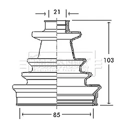 Borg & Beck Driveshaft Bellow CV Joint Boot Kit BCB2175 - 5 YEAR WARRANTY