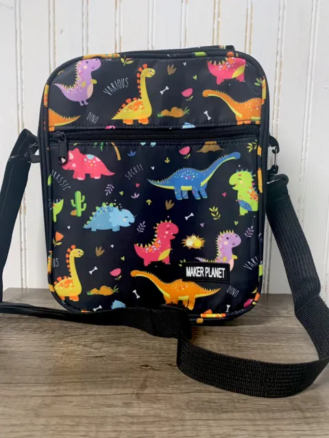 Maker Planet Small Lunch Box For Kids And Women 11x9x5 Inches Dinosaurios 🦖 🦕