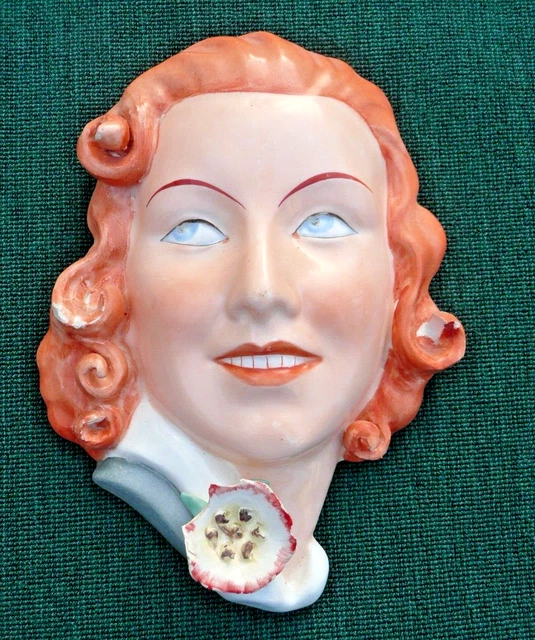 Tschechoslowakei Gesichtsmaske Royal Dux? Ginger Rogers? 1930er Jahre Nr. 1502 A/F