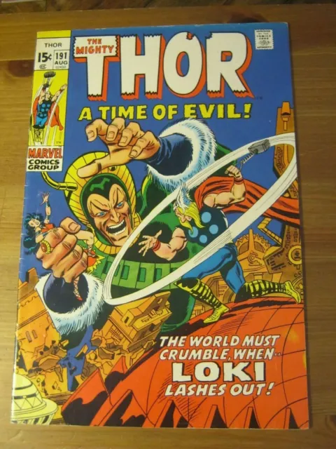 Thor #191 Marvel Aug 1971 Stan Lee - 1st DUROK!                             ZCO2