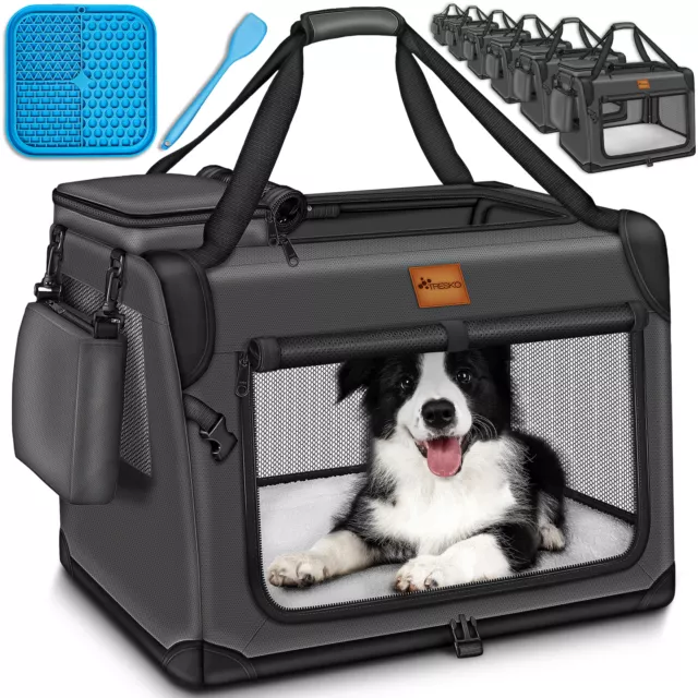 RETOURE Hundebox faltbar Hunde Transportbox Auto Transporttasche Box Größe XXXL