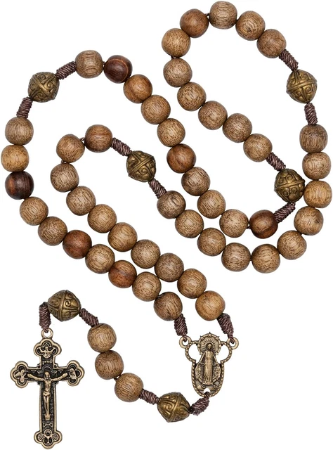 ™ Our Father Sacred Handmade Solid Wood Rosary (Our Lady - Walnut)