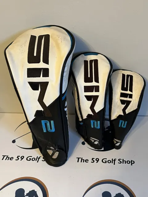 3 x TaylorMade SIM 2 Driver / FW / Hy Golf Club Head Cover Set - Loads Life Left