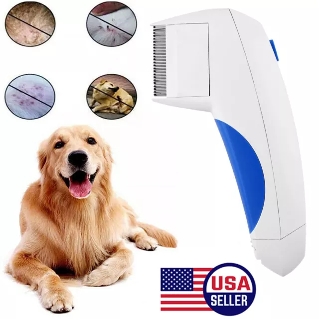 Electric Flea Zapper Lice Remover Hair Pet Comb Brush Pet Cat Dog Cleaning Tool