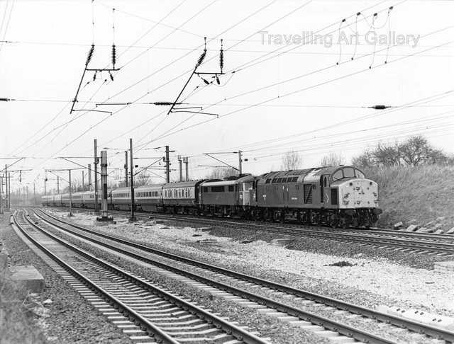BR CLASS 40 LOCO 40033 HAULING CLASS 86 LOCO & TRAIN 8x6 PHOTO PAUL ...