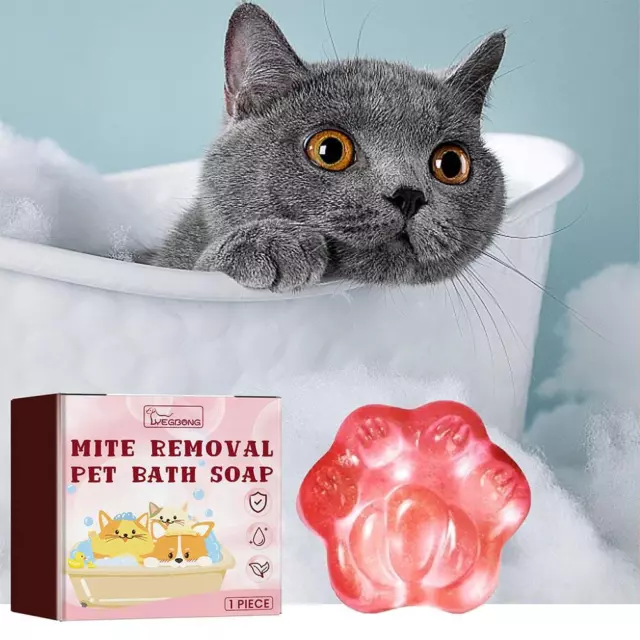 Mite Removal Pet Bath Soap Skin Care Anti Itch Cat Washing Soap Pet Product GT :