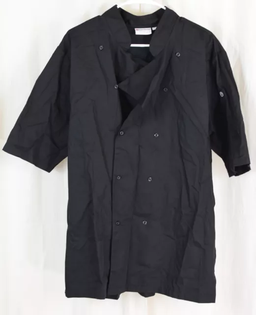 Chef Works mens Avignon Bistro Coat Black Size Large