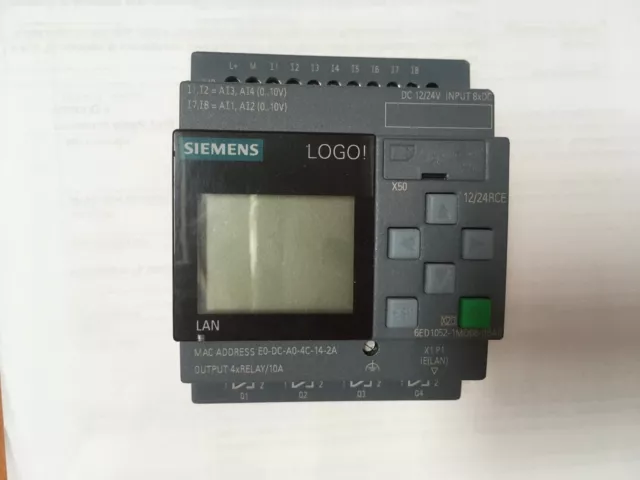 Siemens LOGO! 24RCE 24V PLC Controller - Grigio