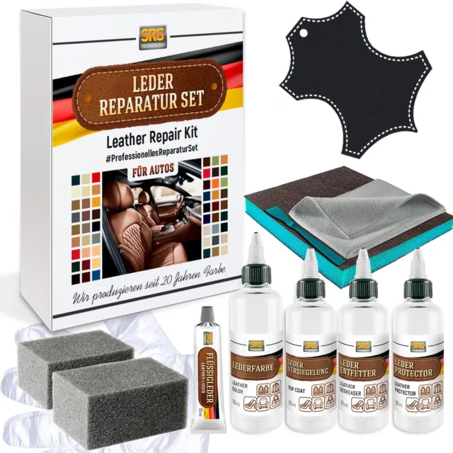 Cuir Set de Réparation M-BENZ Nappa Schwarz-Lederfarbe pour Leder. Color Kit