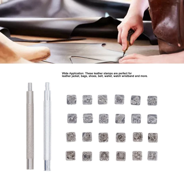 24pcs Leder Stamping Tools 12 Tierzeichen 12 Konstellation Für Jacke