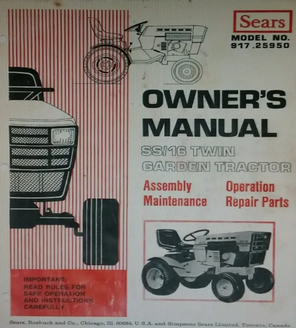 Sears Suburban Ss 16 Garden Tractor