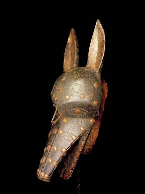 African Hand Carved Tribal Mask Baoule Ndoma Mask African Art-6408