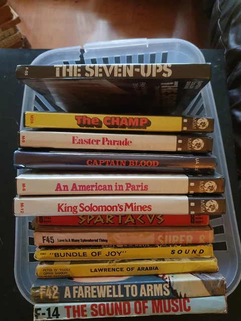 Job Lot 12  X 400Ft Reels Super 8 8Mm  Sound Cine Film  Classic Movies