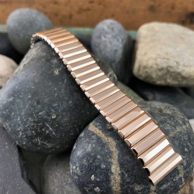 Rare 1940s 14k Rose Gold Filled Kreisler USA nos Short Vintage Watch Band