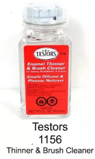 TESTORS ENAMEL PAINT THINNER & BRUSH CLEANER 1 3/4 fl oz 51.7 ml TES1156  NEW $4.84 - PicClick