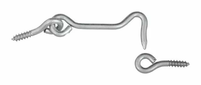 National Hardware  Zinc-Plated  Silver  Steel  2-1/2 in. L Hook and Eye  2 pk