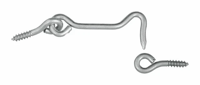 National Hardware  Zinc-Plated  Silver  Steel  2-1/2 in. L Hook and Eye  2 pk