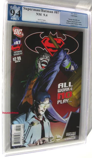 Superman / Batman #87 PGX 9.4 NM 2011 JOKER COVER APP 1st Print DC - LAST ISSUE!