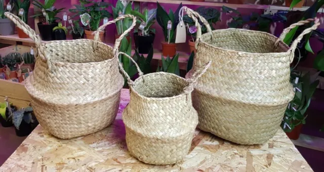 Panier de plantes de ventre marin fait main pot pliable décoration maison couverture pot