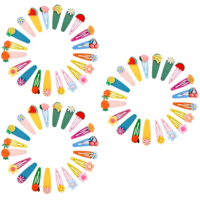 3 Sets Legierung Fruchtblumen-Haarspange Baby Minimalistische Süße Mädchen