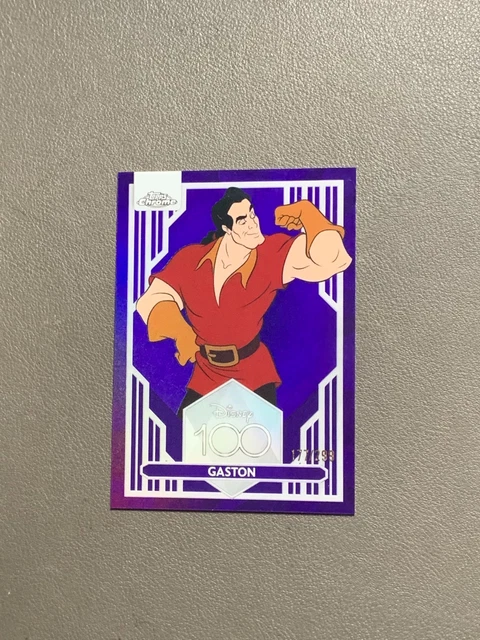 2023 TOPPS CHROME Disney100 Gaston Purple Refractor 177/299 $1.41