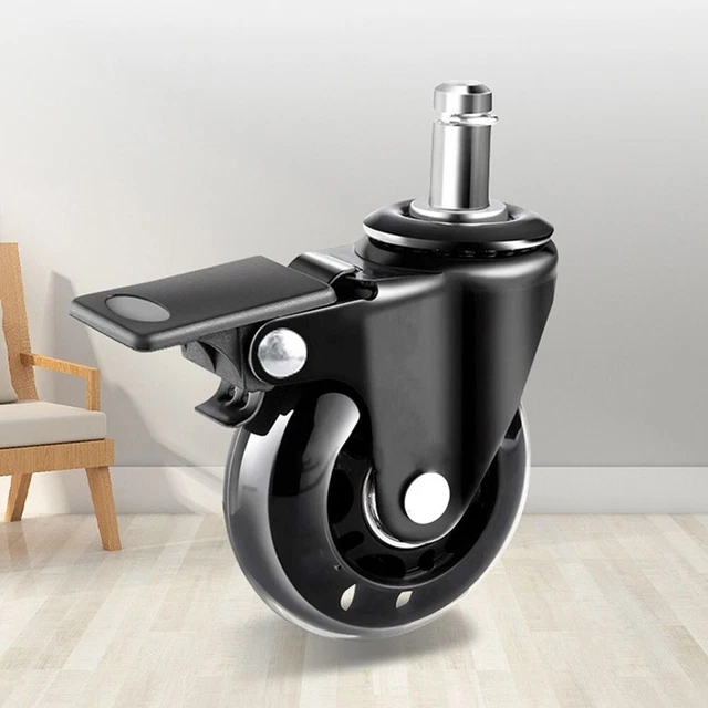 Caster Replacement 2/2.5/3 Inch Rubber Caster Wheels Office Chair Caster Wheels