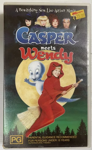 CASPER MEETS WENDY VHS Video Cassette Tape PAL Clear Small Box PG 1998 ...