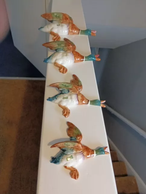 Set Of 4 Beswick Flying Ducks. 596/1,2,3,4. All in great undamaged condition