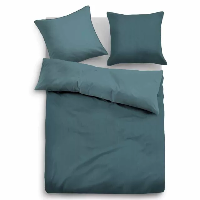 Biancheria da letto Tom Tailor 135x200 raso copriletto cotone benzina jeans grigio sabbia