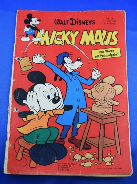 Walt Disneys Micky Maus Heft Nr.28 19.Juli 1958 Original Heft EHAPA Verlag