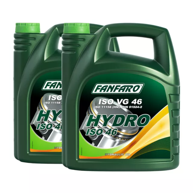 10 L 2x 5 Liter Fanfaro Central Hydrauliköl Hydro ISO 46 HLP 46 Industrie Öl