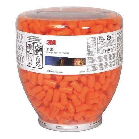 3M 391-1100 One Touch™ Uncorded Ear Plugs, 29 Db Rated, Tapered Shape, Pk 500
