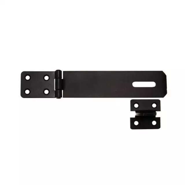 6 Inch Heavy Duty Hasp And Staple For Door And Security Locks Black