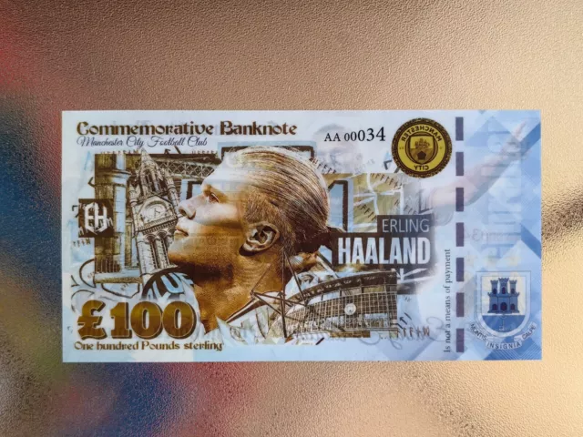 100 Pounds England Manchester City Erling HAALAND 2023 GB 2