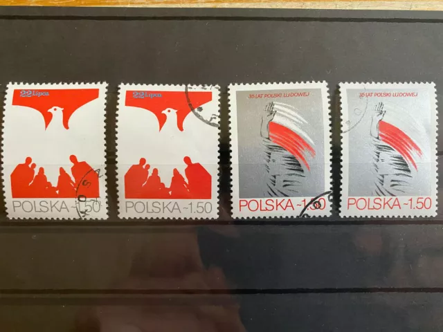 Briefmarken Polen Polska 1979 je 2mal Mi-Nr. 2640 - 2641 gestempelt