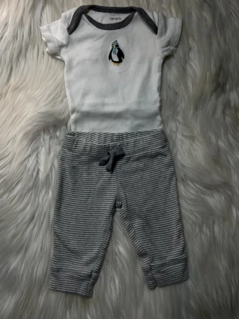 Carters Baby Boy Bodysuit  outfit ( Grey) Size Newborn