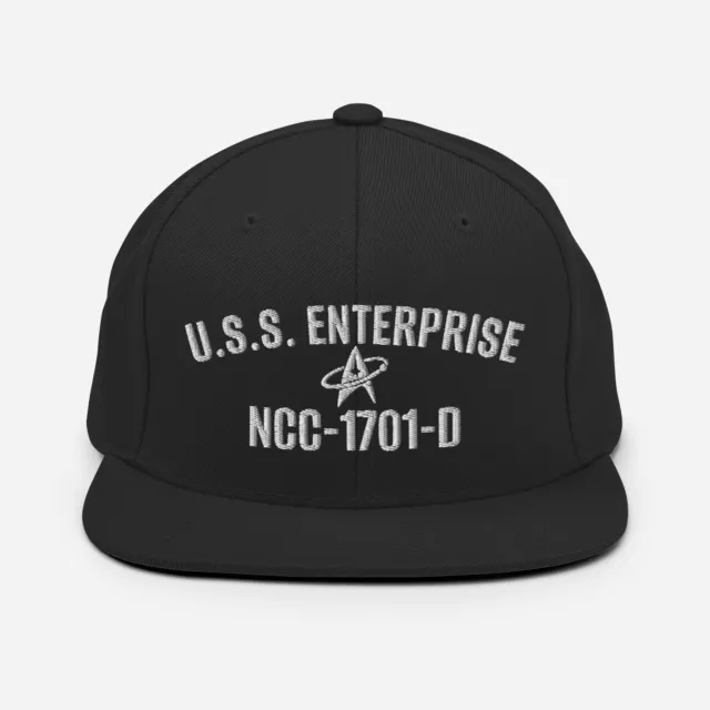 USS Enterprise Snapback Hat - Star Trek NCC-1701-D TNG The Next Generation