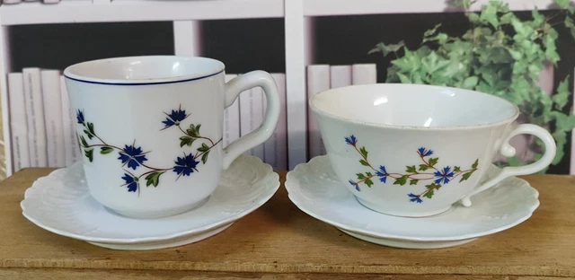 Tasse & soucoupe 29 cl en porcelaine blanche 'Cecil' de Pillivuyt