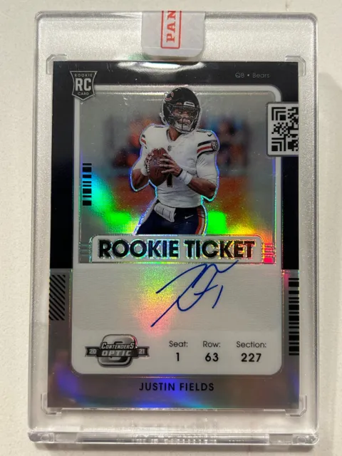 2021 Contenders Optic Justin Fields SEALED Rookie Ticket Variation RPS Auto Holo