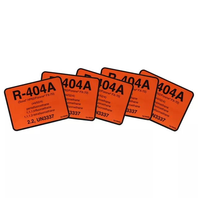 R-404A / R404A Label # 04404 , Pack of (5)
