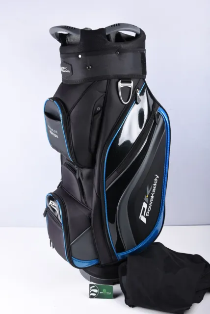 Powakaddy Premium Edition Cart Bag / 14-Way Divider / Black, Blue