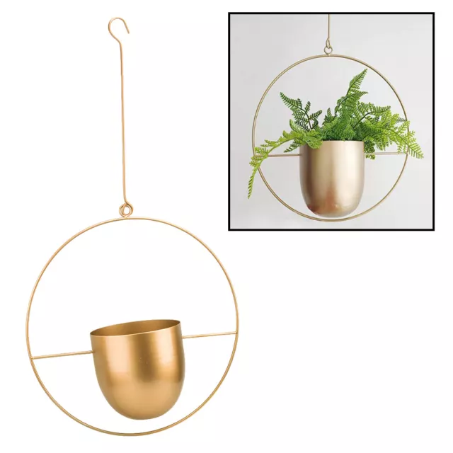 Creative Metal Hanging Plant Flower Hanger Planter Basket Wall Ceiling Pot Decor