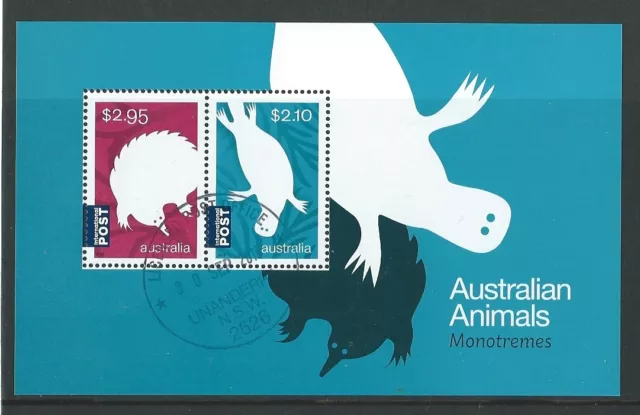 Australia 2016 Animals - Monotremes Miniature Sheet Fine Used