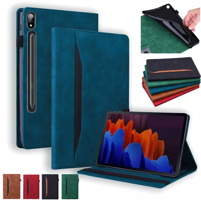 Für Samsung Galaxy Tab S9 S8 S7+ FE A8 A7 S6 Lite Leder Schutzhülle Tasche Cover