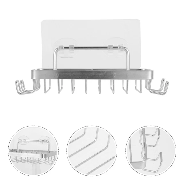 Soporte de esponja de jabón bandejas de metal bañera bañera fregadero de acero inoxidable ducha bandeja de jabón